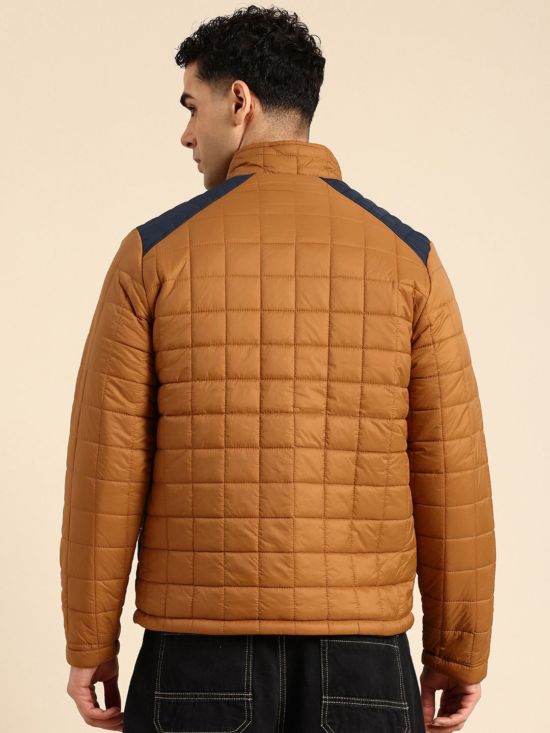 Being Human Mock Collar Quilted Jacket