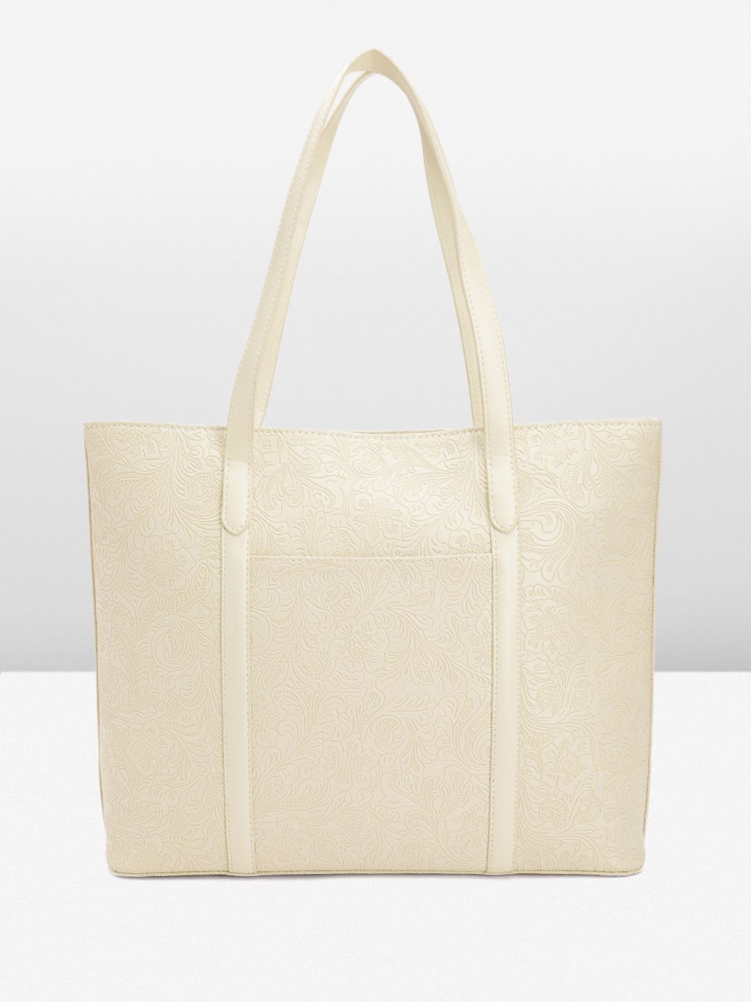 Lino Perros Floral Textured Structured Laptop Shoulder Bag