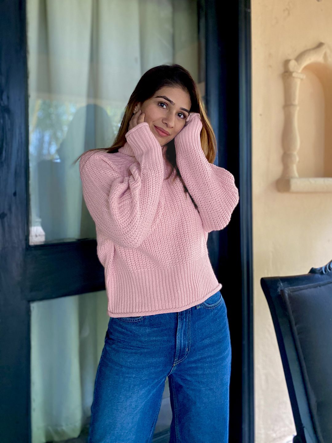 Tokyo Talkies Women Pink Crop Pullover