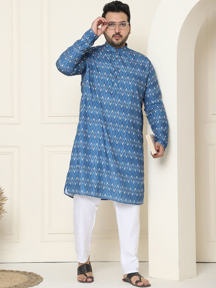 SOJANYA PLUS Geometric Printed Cotton Kurta
