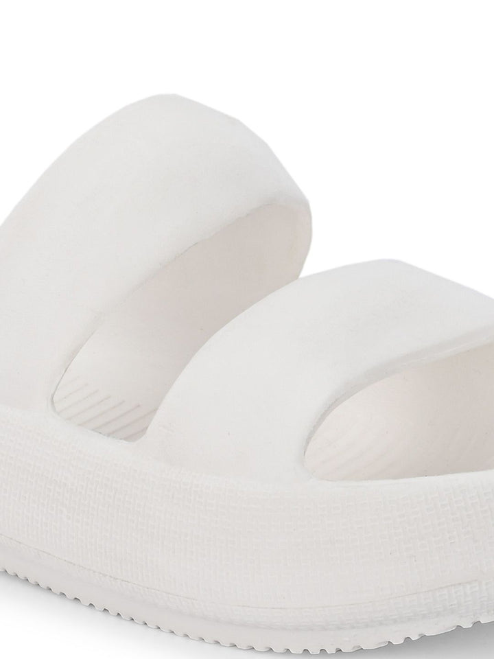 HRX by Hrithik Roshan Men White Rubber Sliders