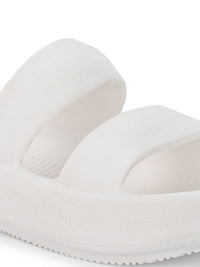 HRX by Hrithik Roshan Men White Rubber Sliders