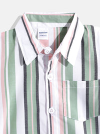 Moms Love Infant Boys Multi Vertical Stripes Pure Cotton Shirt