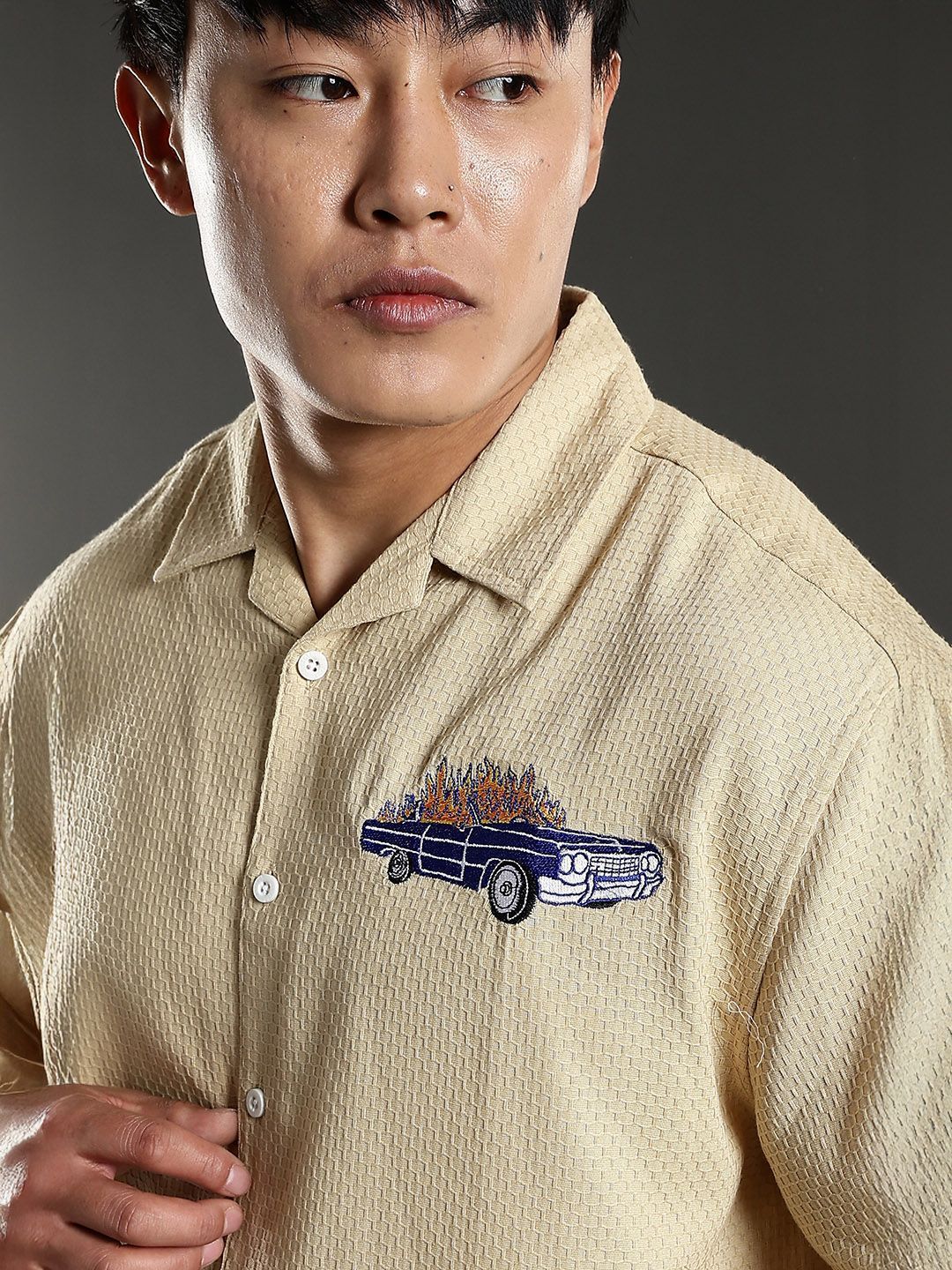 Eszett Fire Car Boxy Fit Baju Kapas Kolar Cuba