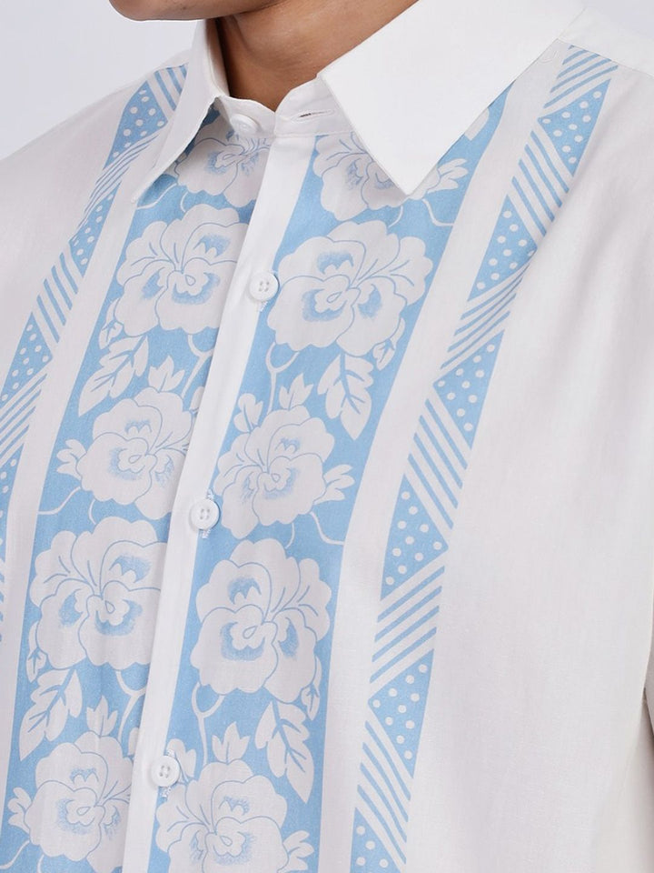 Eszett Men Floral Printed Spread Collar Casual Shirt