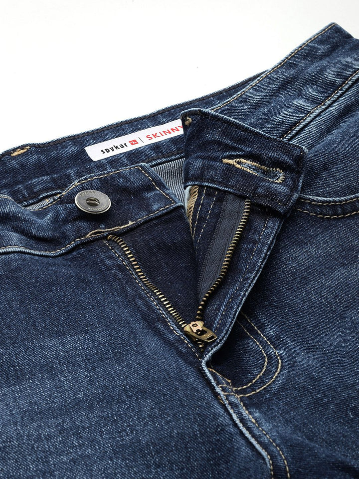 Spykar Men Slim sesuai dengan jeans yang boleh diperbaharui dengan cahaya rendah