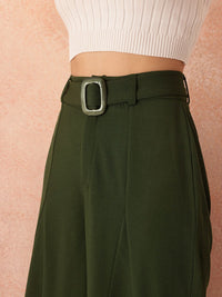 all about you Women Wide Leg Trousers with Belt