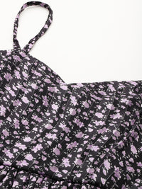 DressBerry Floral Print Fit & Flare Maxi Dress