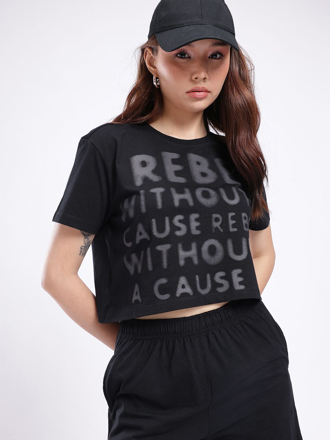 DressBerry Pure Cotton Typography Printed T-shirt And Shorts