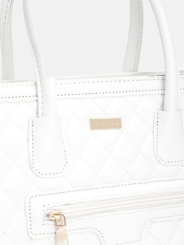 DressBerry Quilted Structured Handheld Bag