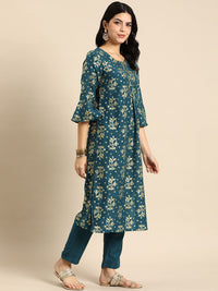 Anouk Ethnic Motifs Printed Regular Kurta with Trousers