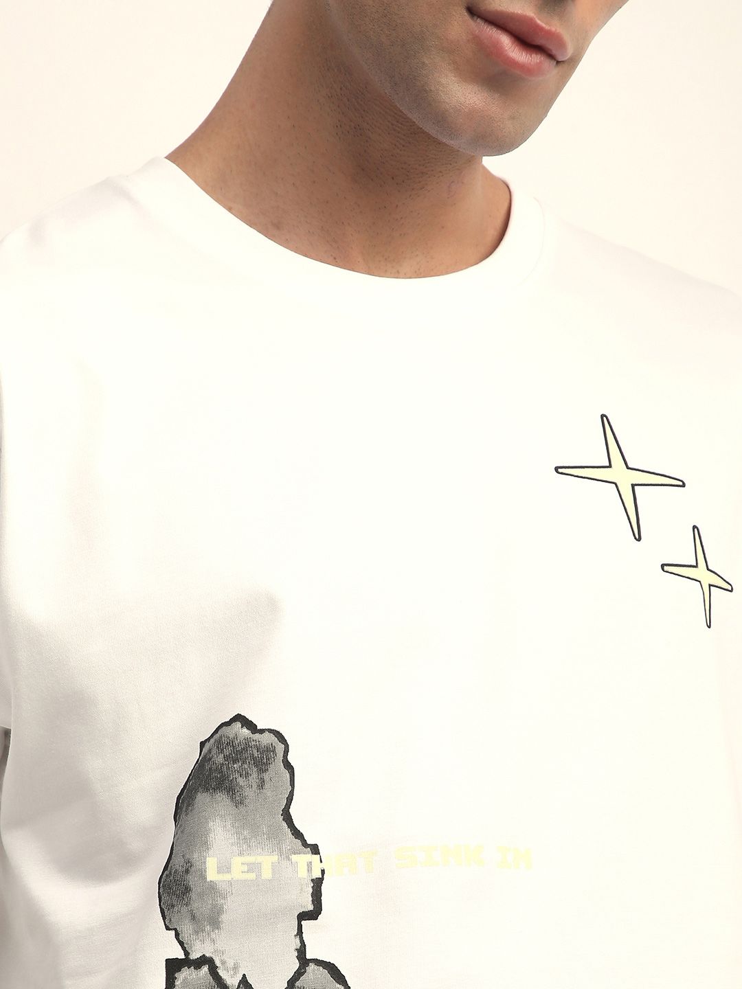 Difference Of Opinion Men Short Sleeve Oversized Crew Neck Printed Tshirt