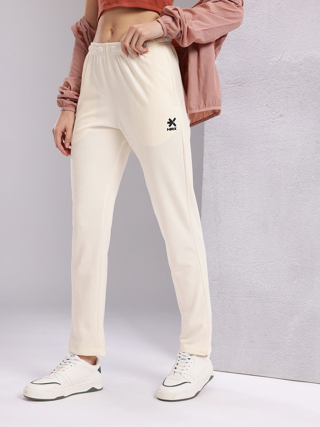 HRX by Hrithik Roshan Women Mid-Rise Regular Fit Lifestyle Track Pants