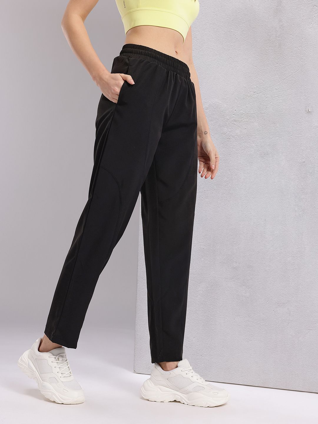 HRX by Hrithik Roshan Women Typography Print Mid-rise Running Track Pants