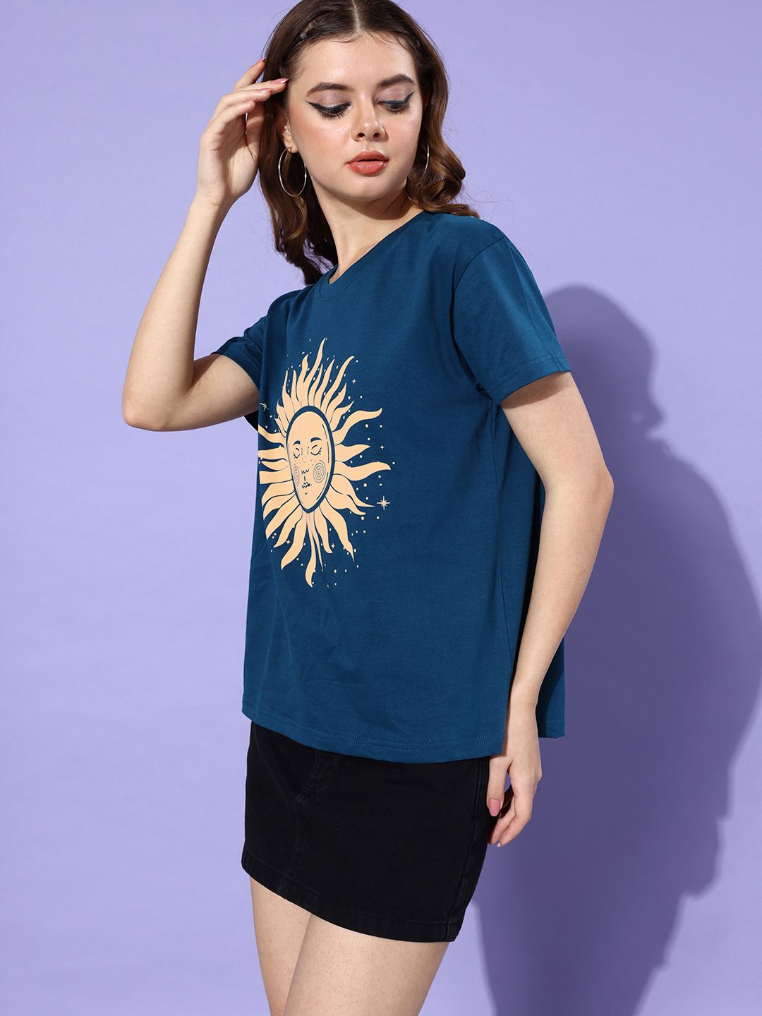 DILLINGER Women Printed Pure Cotton Boxy T-shirt