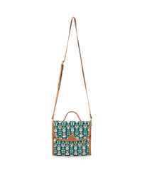 TEAL BY CHUMBAK Graphic Printed Satchel Bag