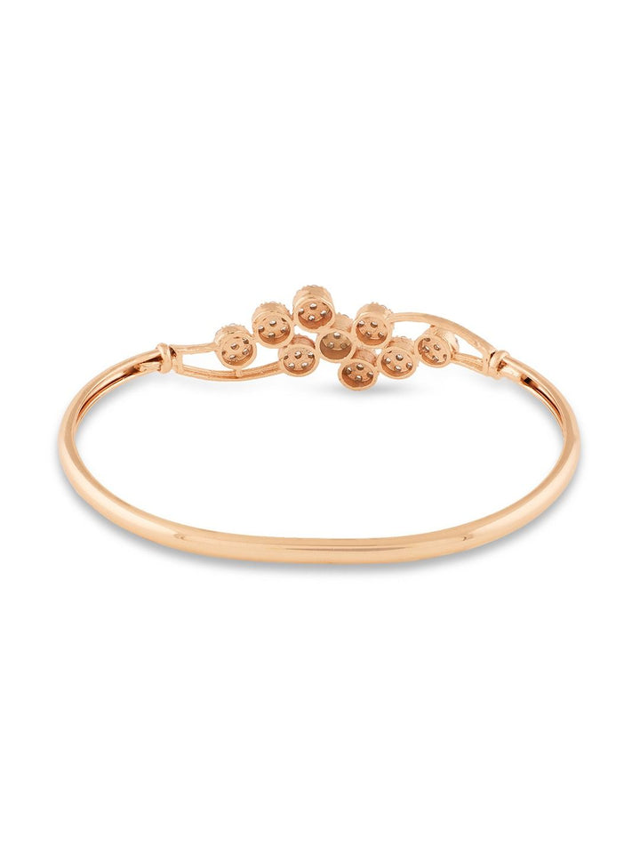 Zaveri Pearls Rose Gold-plated Cubic Zirconia Studded Gelang Kada