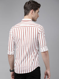 SPYKAR Slim Fit Striped Pure Cotton Casual Shirt