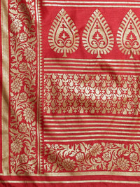 Saree mall Red & Golden Silk Blend Printed Patola Saree