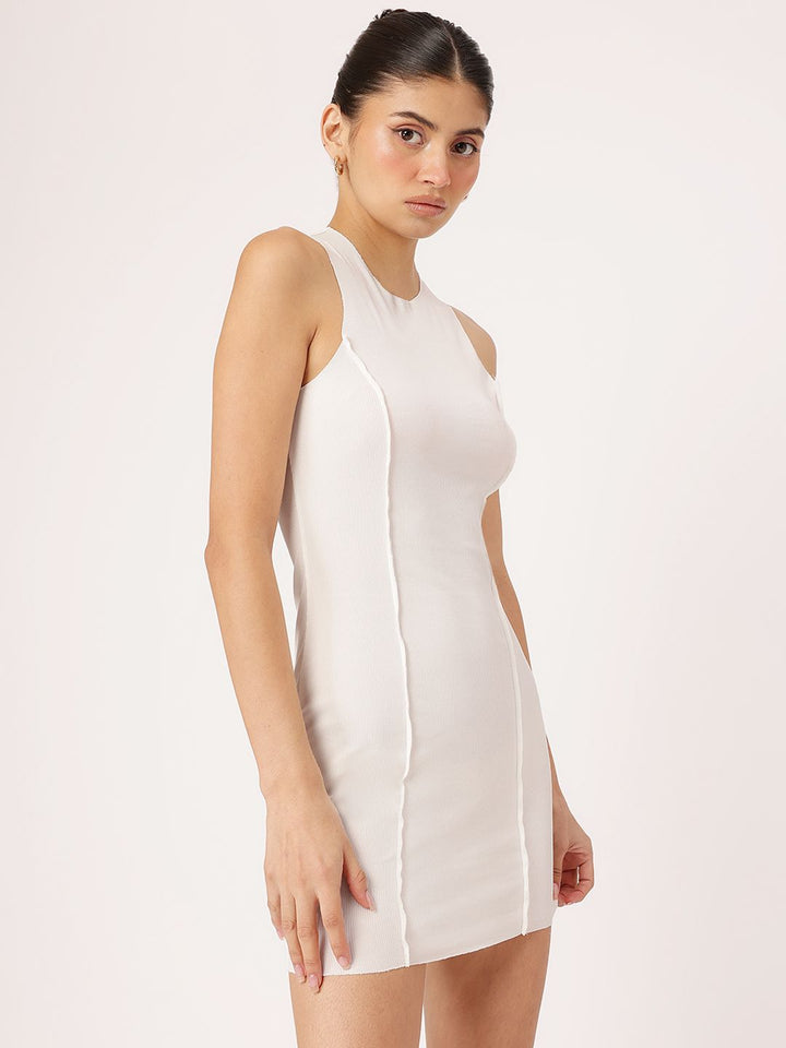 DressBerry Insta-Ready Ribbed Sleeveless Mini Dress