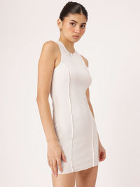 DressBerry Insta-Ready Ribbed Sleeveless Mini Dress
