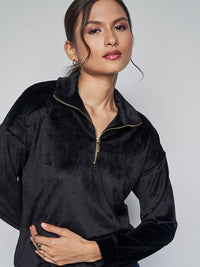 AND Shirt Collar Long Sleeves Sweatshirt