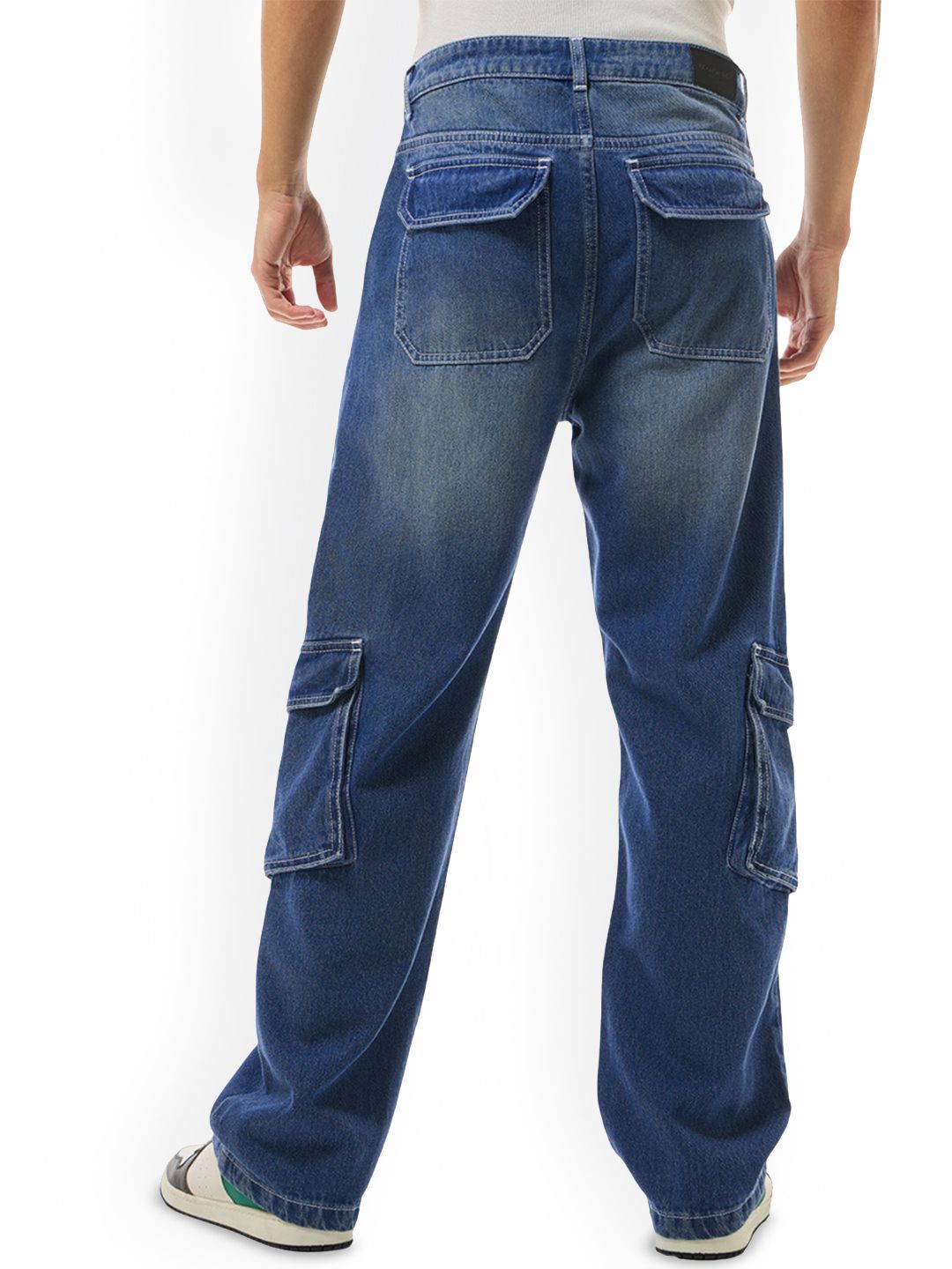 Bewakoof Men Straight Fit Cargo Jeans