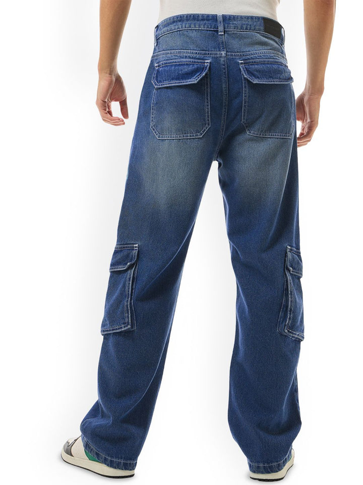 Bewakoof Men Straight Fit Cargo Jeans