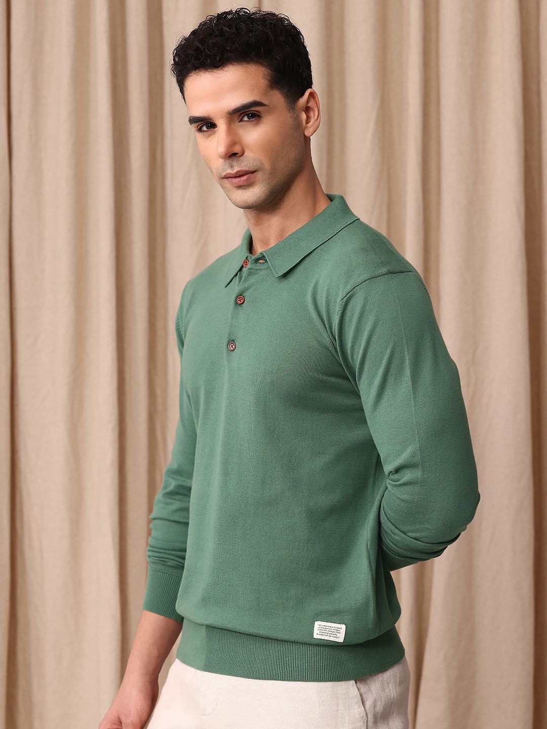 Mr Bowerbird Polo Collar Pure Cotton Pullover