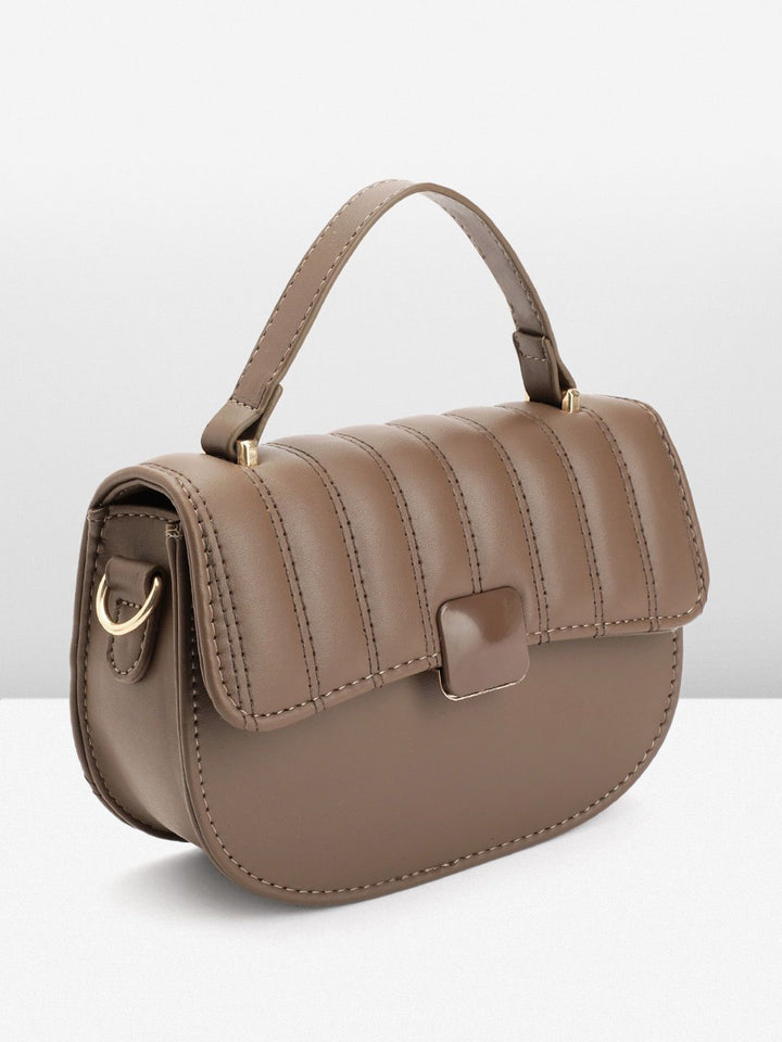 DressBerry Quilted Structured Satchel