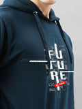 ADRO Men Printed Hooded Pullover Sweatshirt