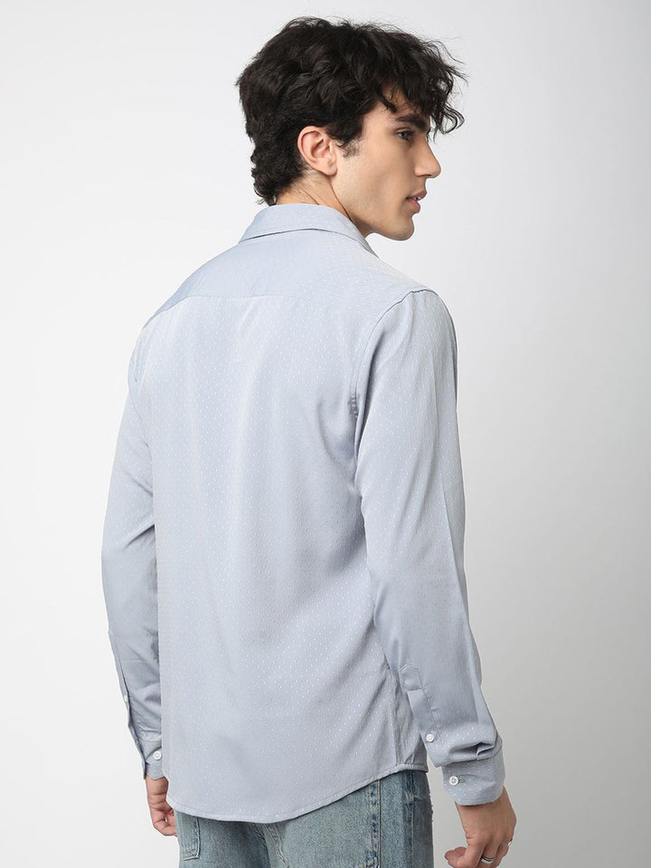 VASTRADO Men Classic Cutaway Collar Micro Ditsy Printed Casual Shirt