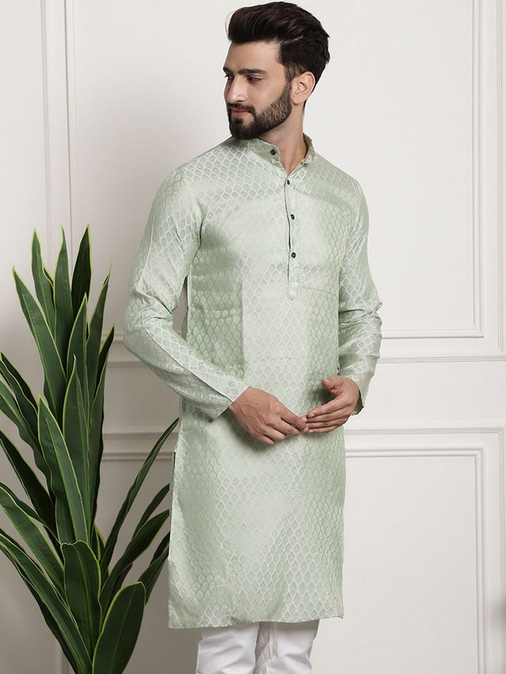 SOJANYA Motif Etnik Tenunan Rekaan Band Kolar Kurta Lurus