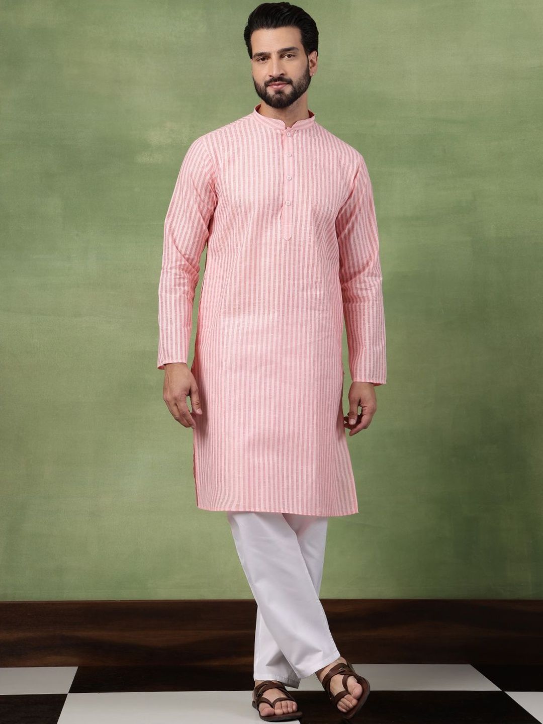 SOJANYA Men Striped Kurta