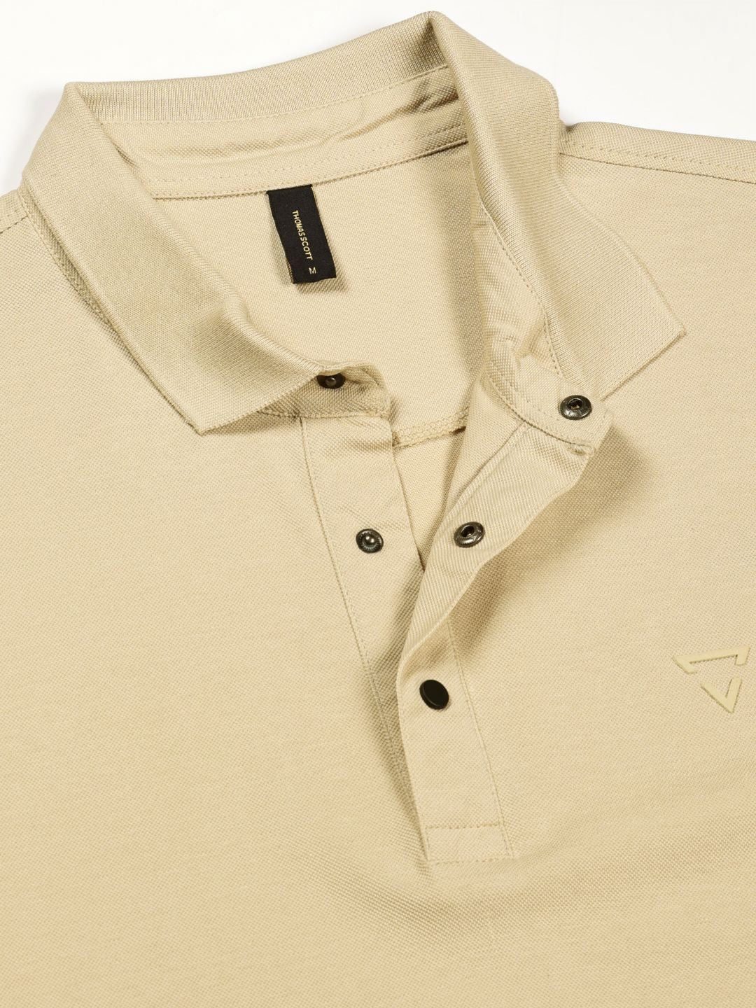 Thomas Scott Men Solid Polo Collar Cotton T-shirt