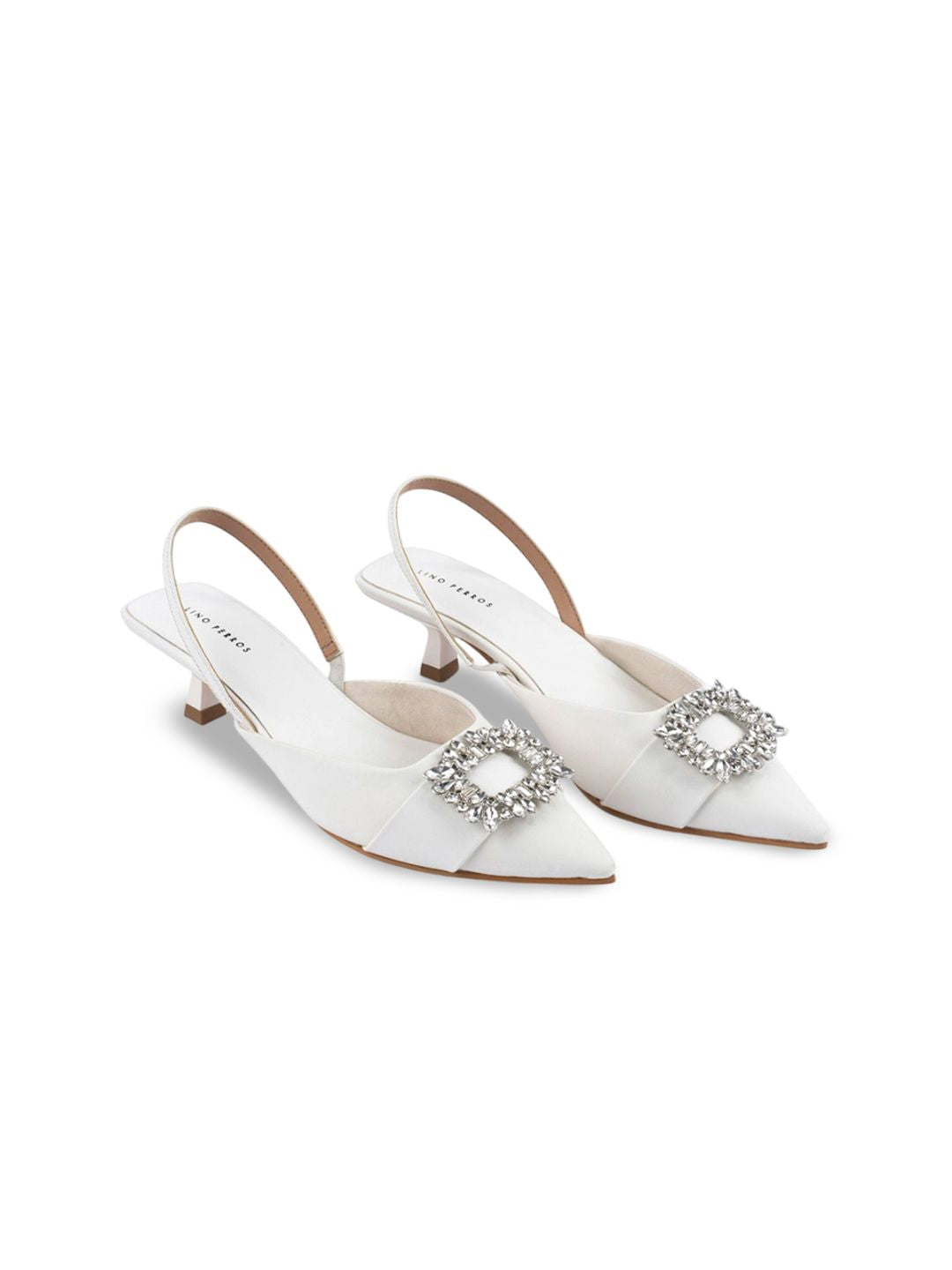 Lino Perros Women Embellished Kitten Pumps