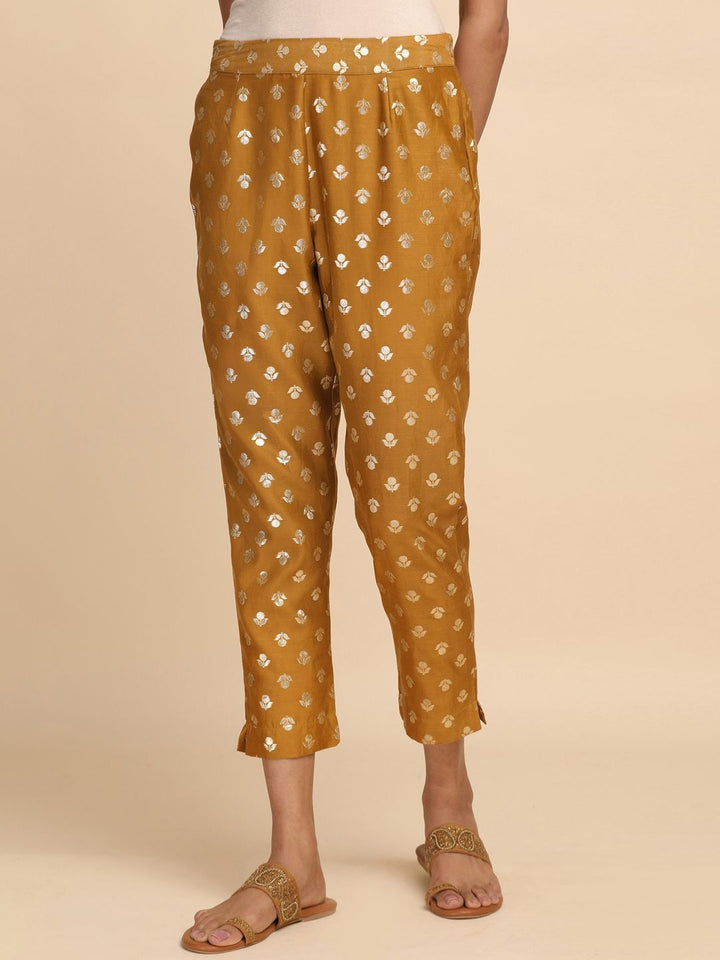 W The Folksong Collection - Women Printed Slim Fit Trousers