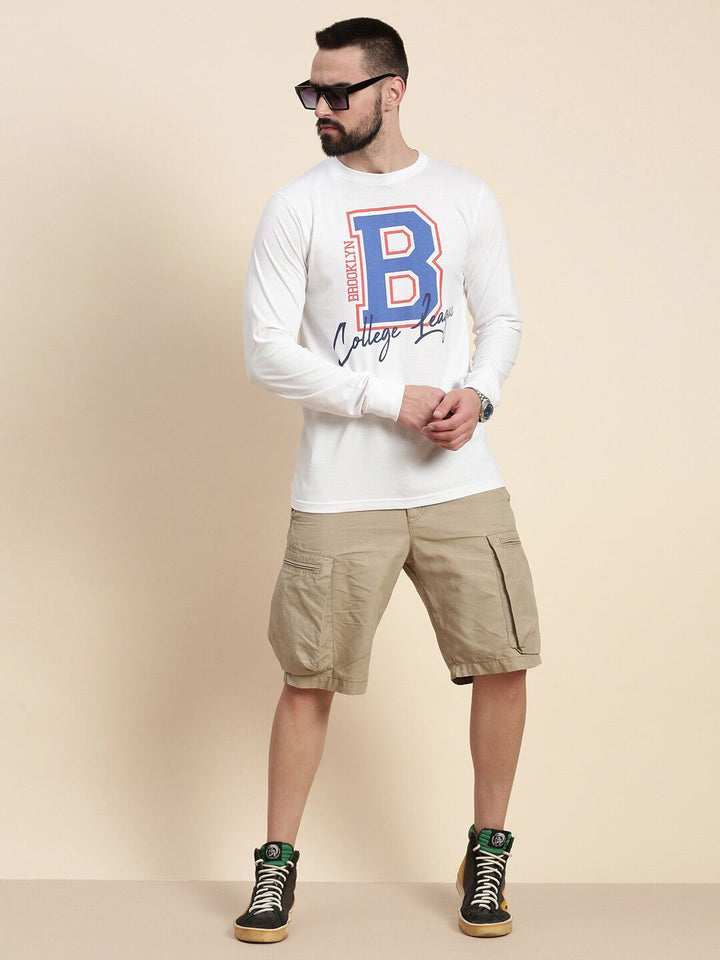 DILLINGER Typography Printed Round Neck Cotton Regular T-shirt
