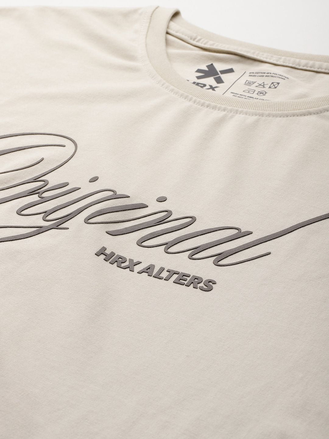 HRX by Hrithik Roshan Lifestyle Typography Print Crop T-shirt