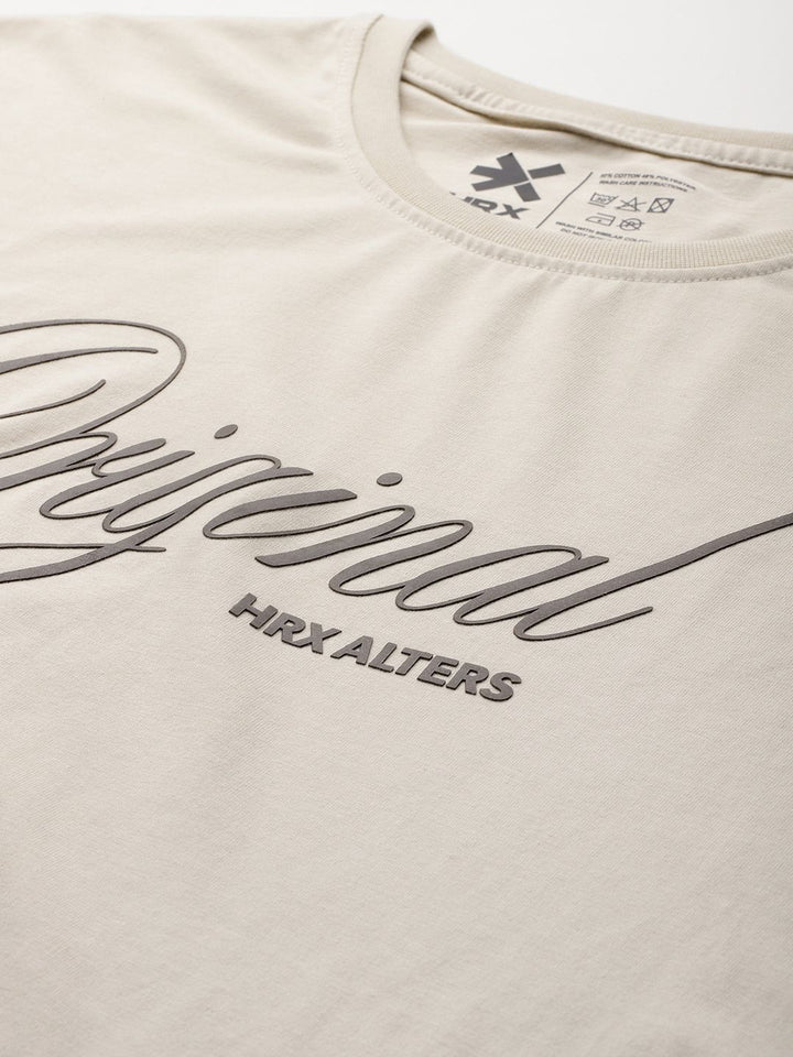 HRX by Hrithik Roshan Lifestyle Typography Print Crop T-shirt
