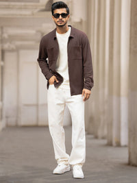 Powerlook Men Textured Spread Collar Casual Shirt