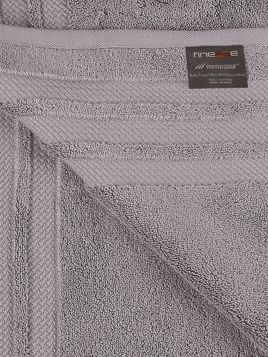 MYTRIDENT Unisex Set of 6 Grey 625 GSM Cotton Face Towel