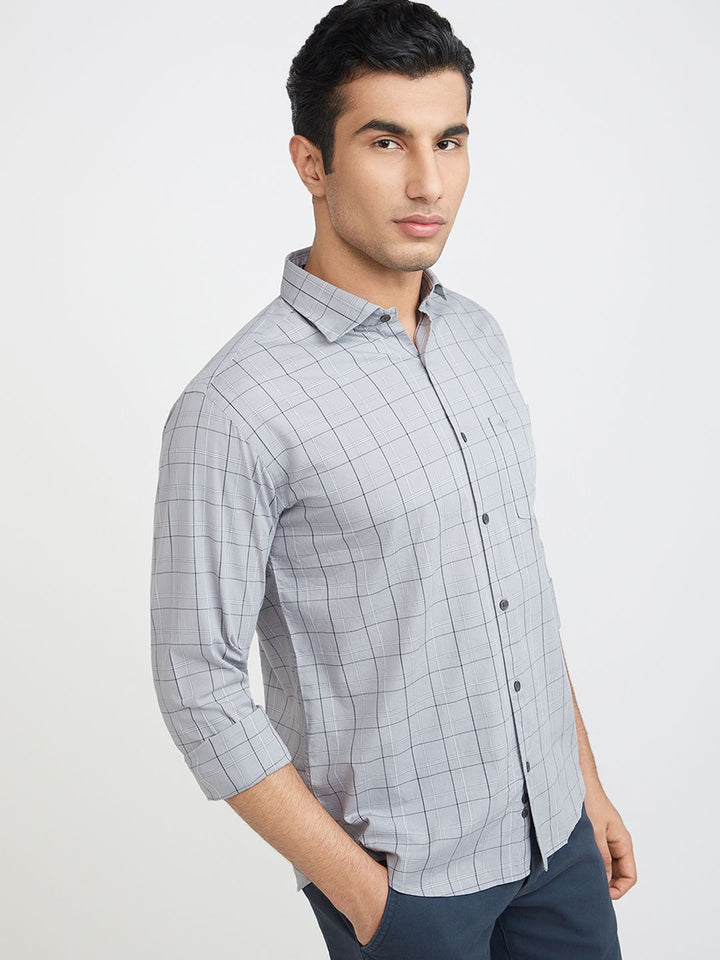 Park Avenue Slim Fit Checked Pure Cotton Casual Shirt