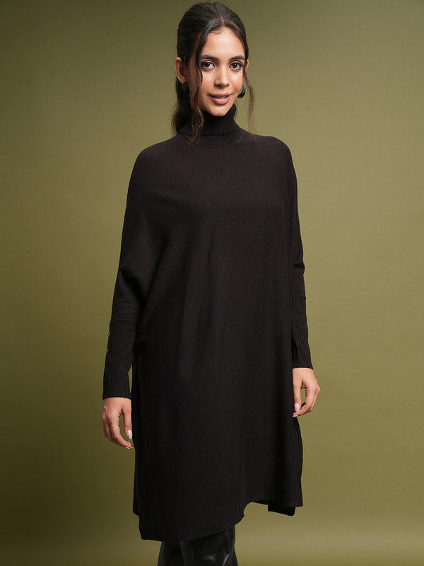 Tokyo Talkies Turtle Neck Longline Pullover Sweater