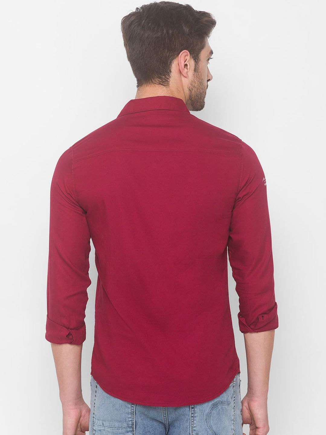 SPYKAR Men Red Casual Shirt