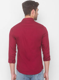 SPYKAR Men Red Casual Shirt