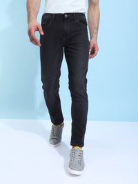 The Indian Garage Co Men Black Slim Fit Mid-Rise Clean Look Jeans
