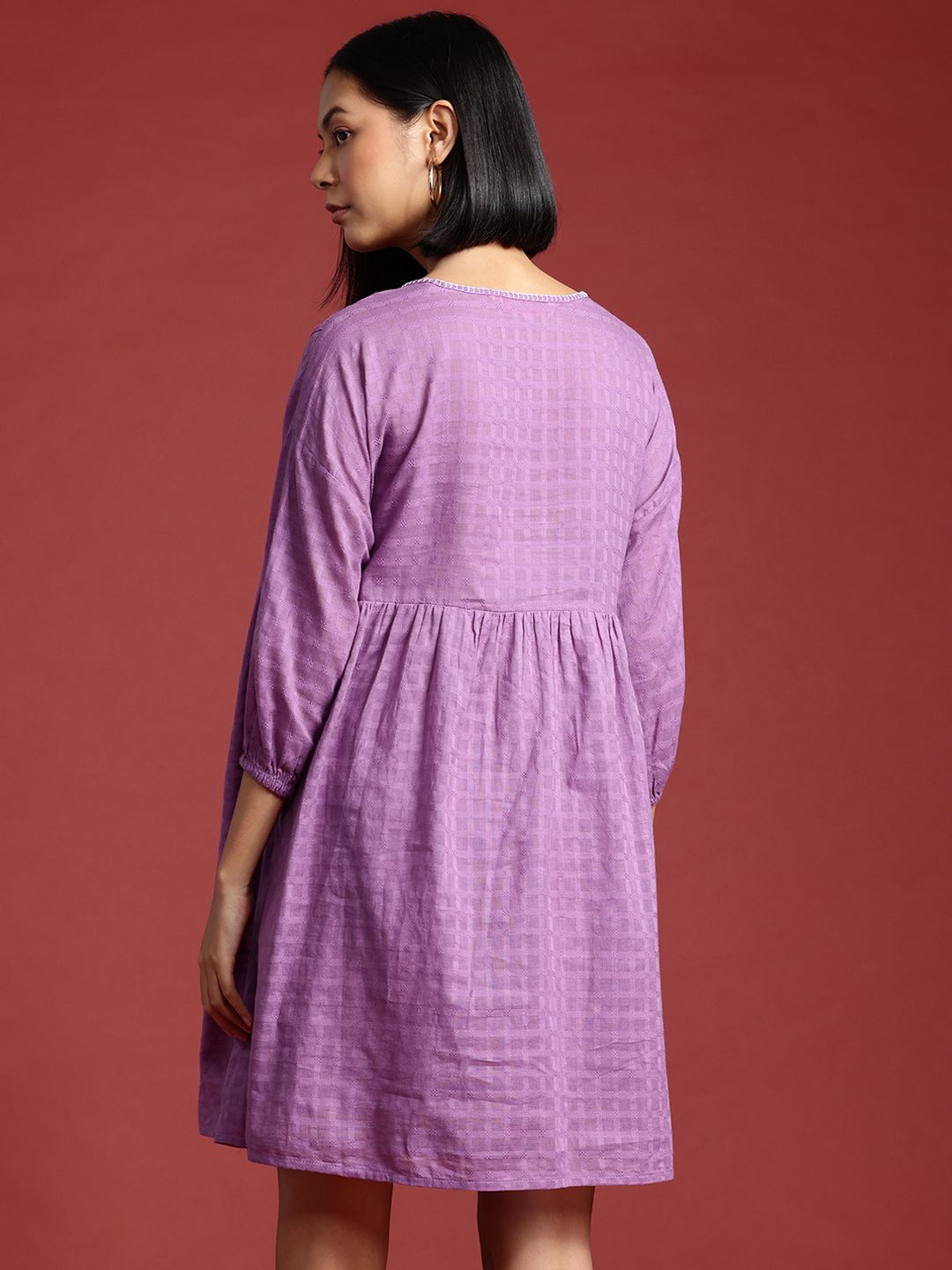 all about you Puff Sleeve Empire Dress
