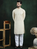 SOJANYA LUXE Floral Embroidered Regular Thread Work Kurta with Pyjamas