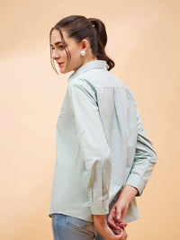 SASSAFRAS BASICS Comfort Striped Spread Collar Long Sleeves Casual Shirt